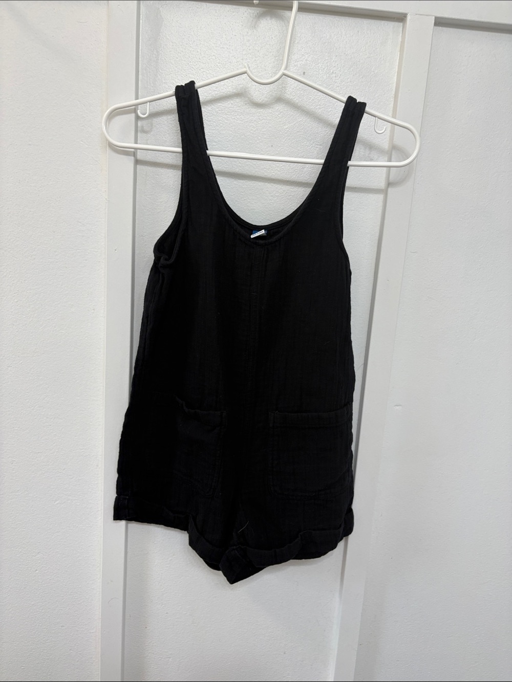 Old Navy Girls Sleeveless Tie-Strap Double-Weave Romper